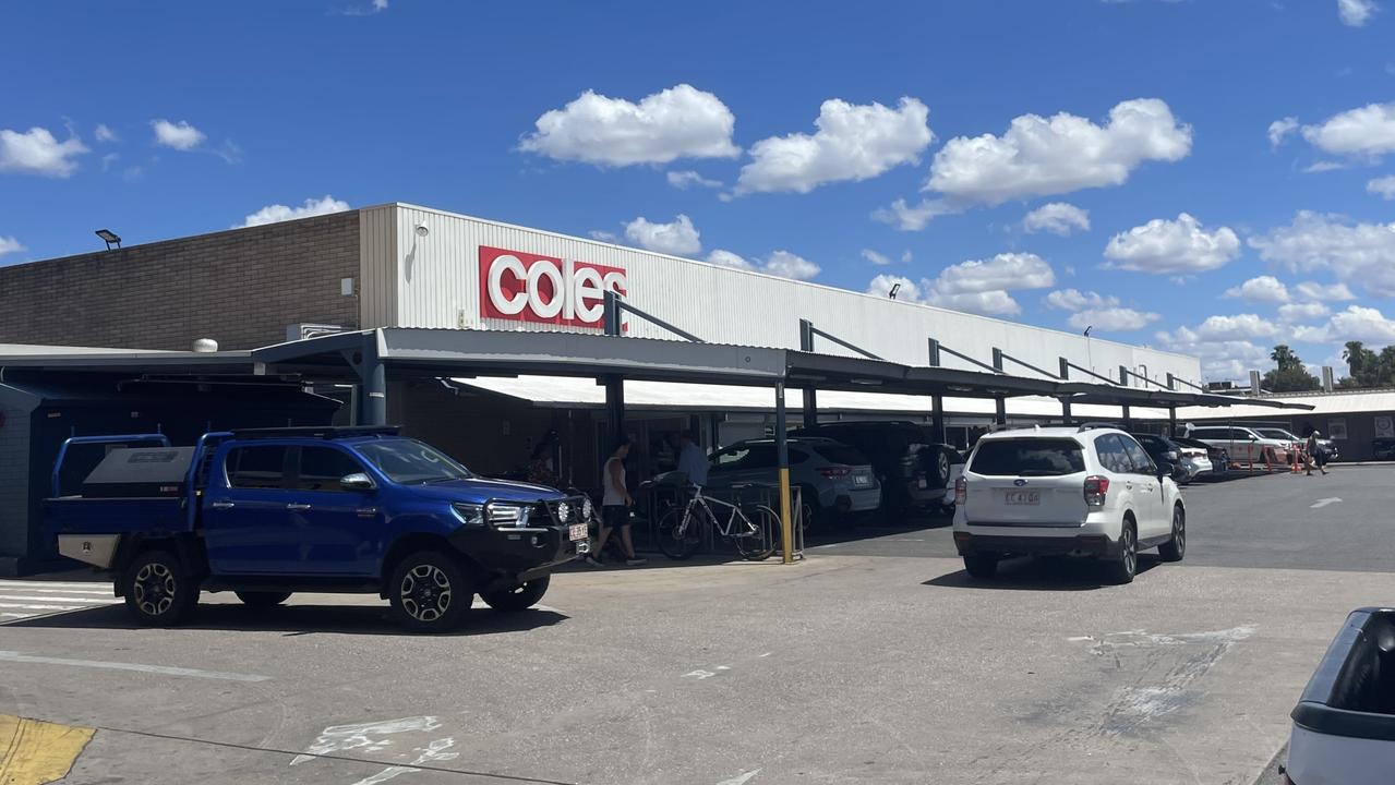 Alice Springs Coles shopping complex and car park. Picture: Gera Kazakov