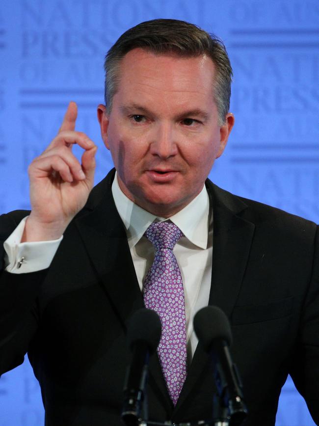 It has been claimed Shadow Treasurer Chris Bowen was argumentative to three female Budget officials. Picture: Gary Ramage