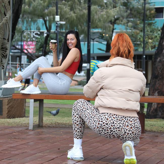 Day three of the Gold Coast lockdown. Keeping up with Instagram at Broadbeach. Picture Glenn Hampson
