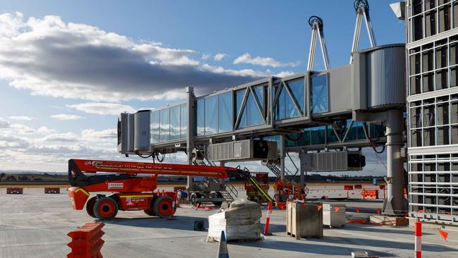 A photo of the under-construction airport.