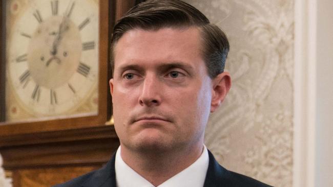 White House staff secretary Rob Porter has resigned. Picture: AFP