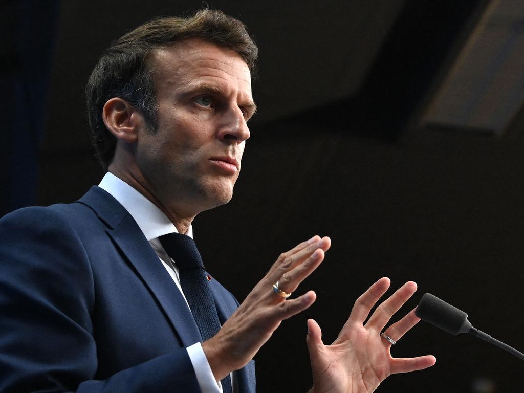 French President Emmanuel Macron had accused former prime minister Scott Morrison of lying to him about the ditched submarines contract. Picture: John Thys / AFP