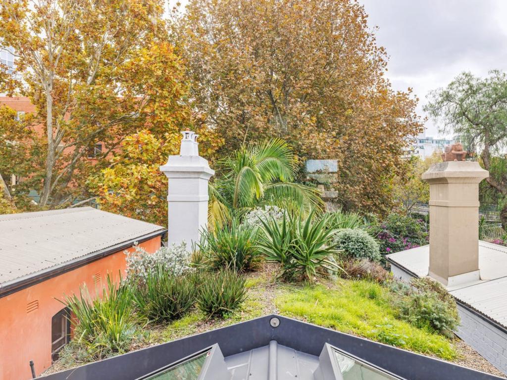 The native garden is located on the rooftop.