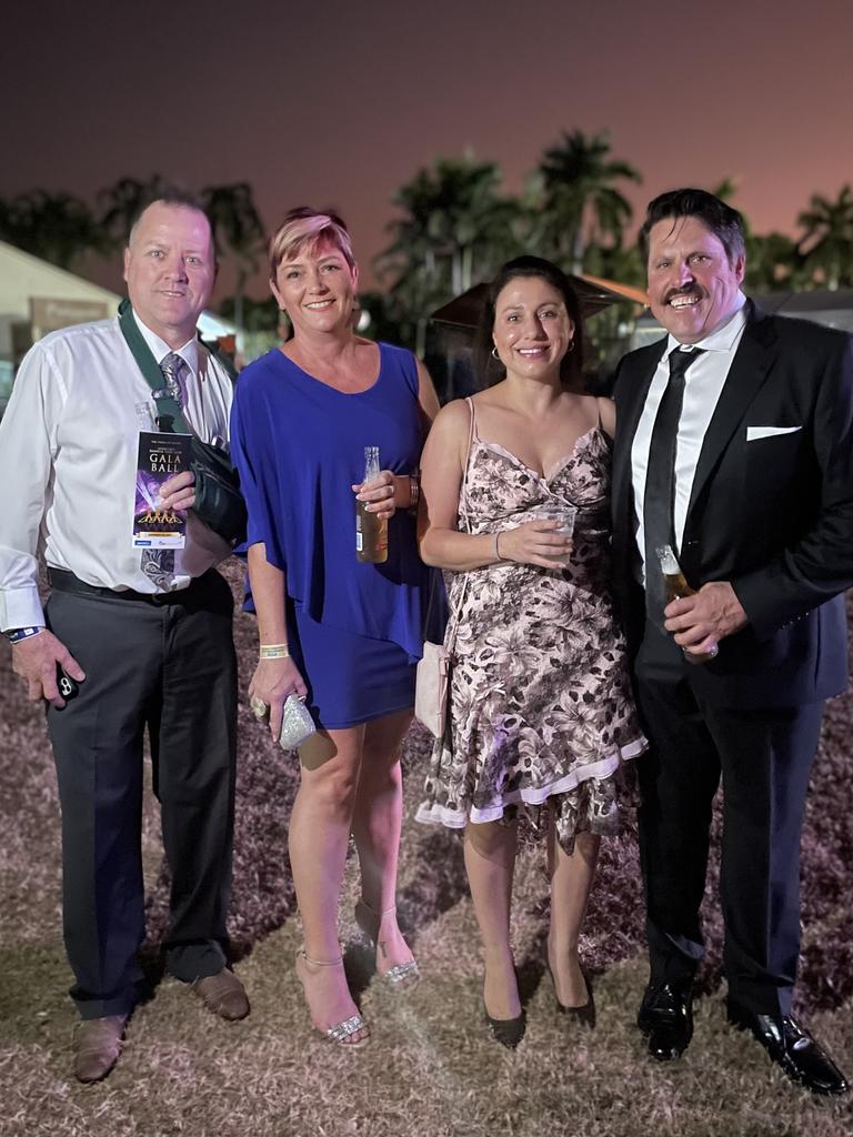 Glenn Boxhall, Nicole Boxhall, Jo Peters and Trevor Thomas at the Darwin Cup Gala Ball.