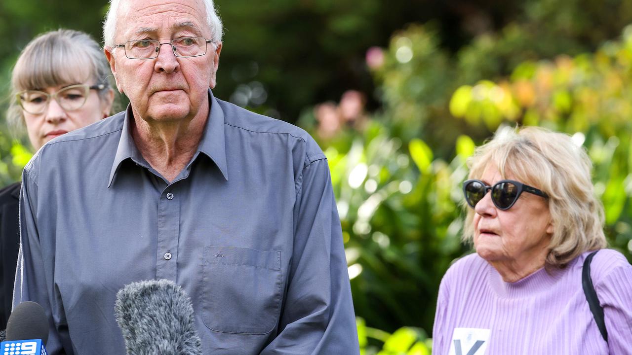 Brian and Carmel Russell, the parents of Frankston murder victim Natalie Russell, want serial killer Paul Denyer locked up for life. Picture: NCA NewsWire / Ian Currie