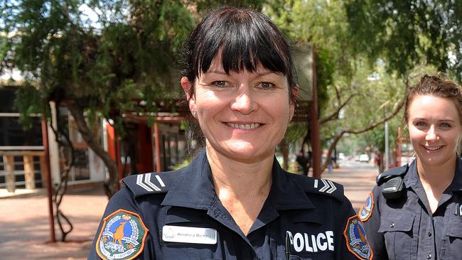 Senior Constable Andrea Bennett has been placed in a medically induced coma after a freak accident at the police horse stables in Alice Springs. PICTURE: Rex Nicholson