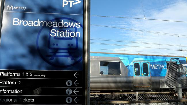 Broadmeadows train station. Picture: Hamish Blair