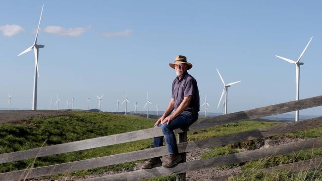 ‘Our concerns about sleep dep­ri­vation have finally been recognised’ ... Don Fairbrother and the turbines near his property. Picture: David Geraghty.