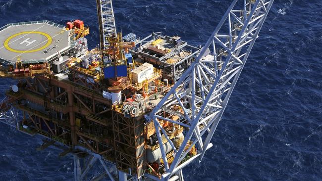 Woodside's Pluto offshore gas platform.