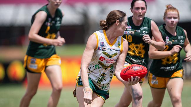 Casey Morris in the PINT vs St Mary's 2023-24 NTFL women's major semifinal. Picture: Pema Tamang Pakhrin