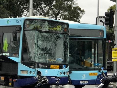 The scene of the crash. Picture: Nine News