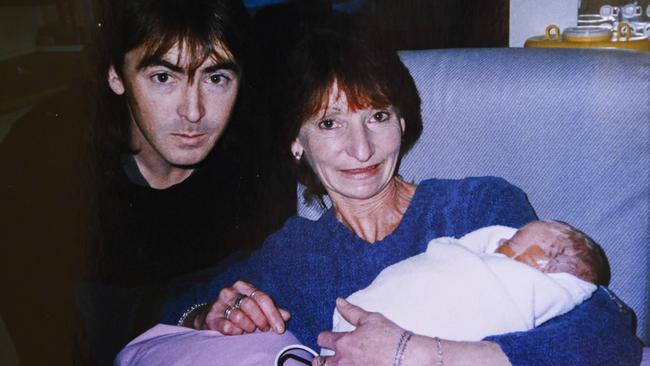 A copy photo of double murder victims Antoinette Tozer and Steve Tozer at the birth of his son. Picture: Supplied by family