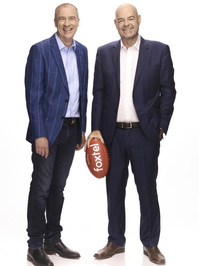 Gerard Whateley and Mark Robinson for AFL 360. Picture: Supplied