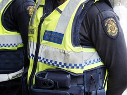 Macleod Railway Station in melbourne's Eastern suburbs will get PSOs as of today. pictured is PSO Paul Tripodi (R)