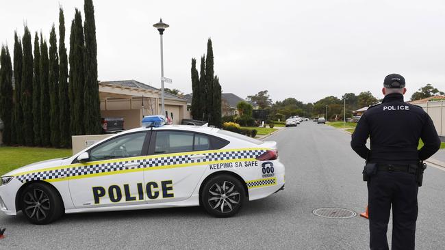 Police swooped on the house this morning. Picture: AAP/Mark Brake