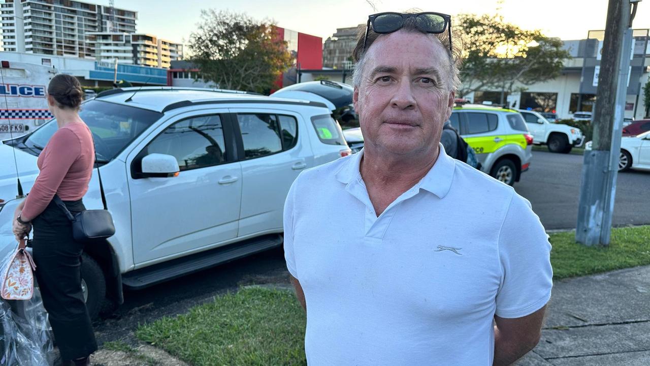 Craig McConnell spoke to media after his beloved kombi caught fire outside Maroochydore Aldi on April 30, 2024. Picture: Sam Turner