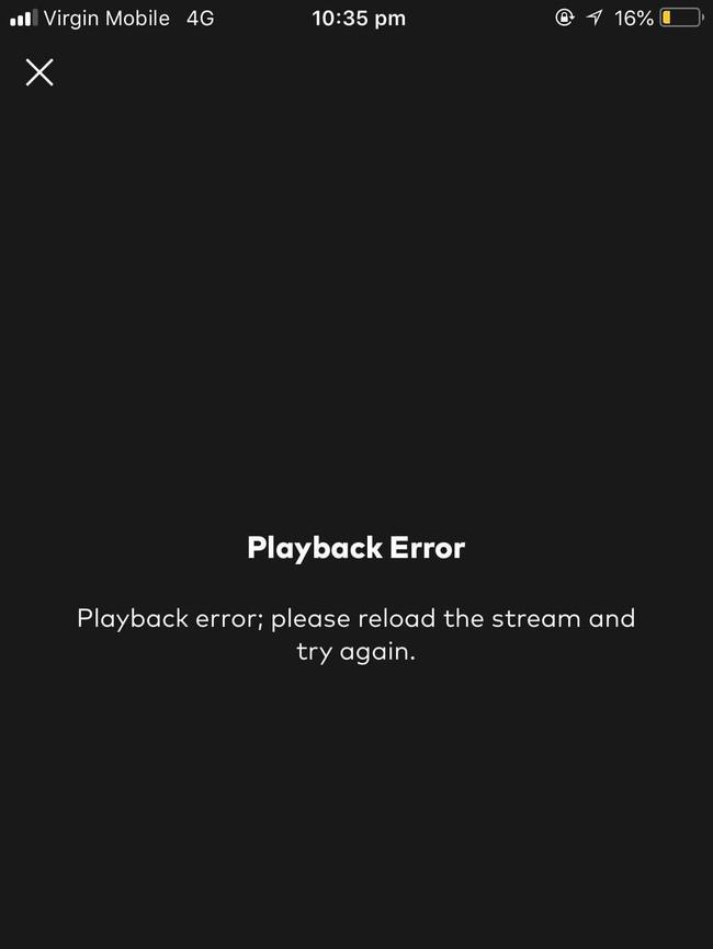 Playback error is becoming regular viewing.