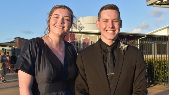 Tatum Badke and Jackson Osborne at the Mackay Northern Beaches State High School formal, on Saturday October 17. Picture: Zizi Averill