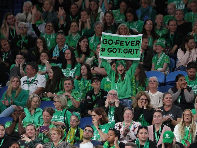The largest ever home and away RAC Arena crowd of 11,267 fans. Picture: Paul Kane/Getty Images