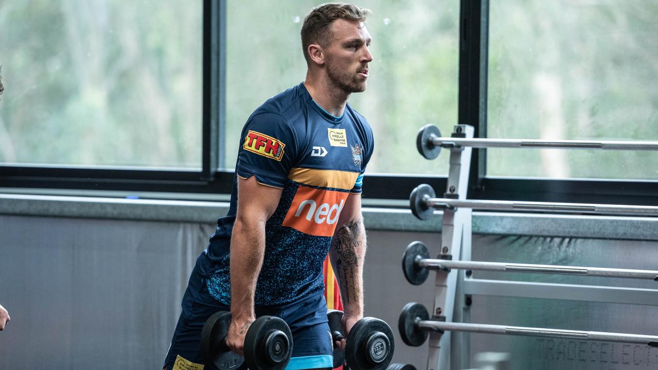 Gold Coast Titans player Bryce Cartwright has been training the house down. Picture: Gold Coast Titans