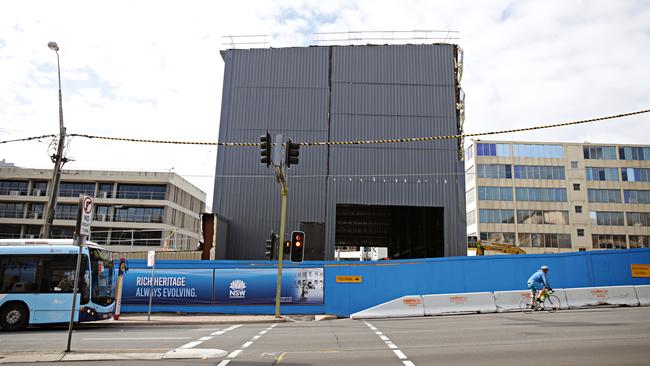 Work is under way on the Crows Nest Metro Station. Picture: Adam Yip