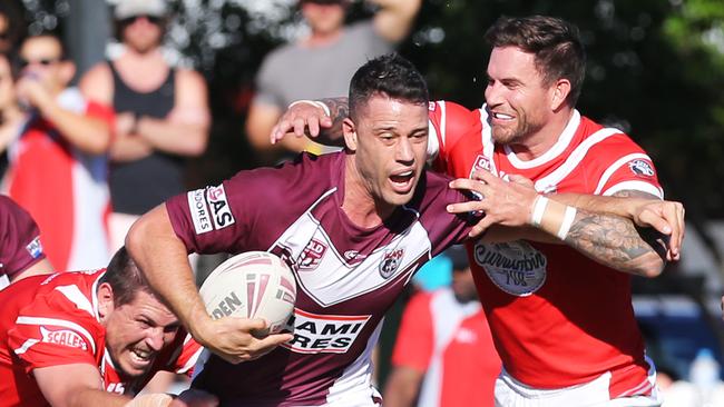 Robinson playing for Burleigh against Currumbin last year. Picture: Glenn Hampson