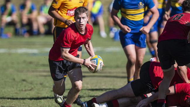 George Hales for Terrace in Toowoomba Grammar School 1st XV against St Joseph's College, Gregory Terrace 1st XV Round 6 GPS Queensland Rugby at TGS Old Boys Oval, Saturday, August 17, 2024. Picture: Kevin Farmer