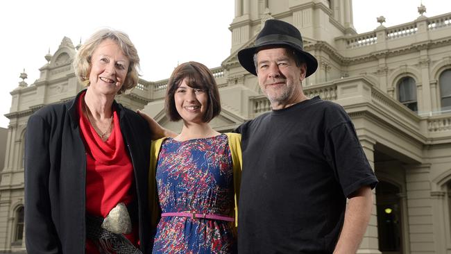 Michael Staindl, pictured with local candidates Carolyn Ingvarson and Lucy Manne at a pre-election event. Picture: Josie Hayden