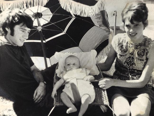 Jason Shannon, who has been missing since 1973, with his parents John and Michelle. Picture: Supplied