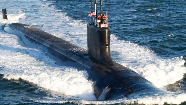 A Virginia-class attack submarine. Picture: General Dynamics Electric Boat via US Navy