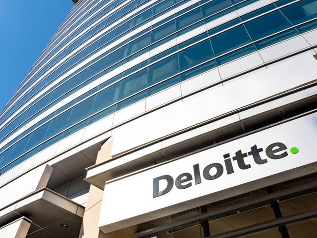 May 5, 2019 San Jose / CA / USA - Deloitte logo above the entrance to their offices in downtown San Jose, south San Francisco bay area