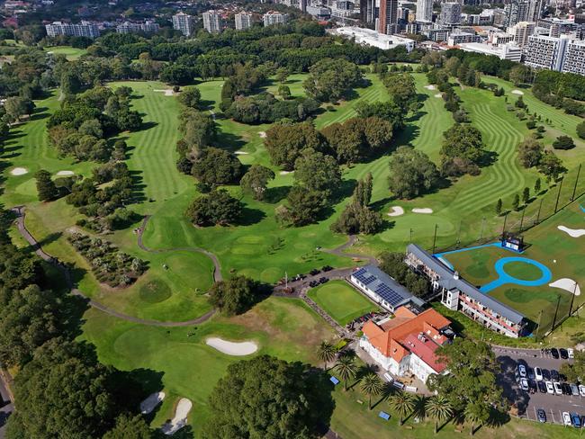 DAILY TELEGRAPH - 6.2.25Aerial images of Moore Park Golf Course and driving range as it is pictured today. Picture: Sam Ruttyn