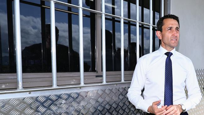 LNP leader David Crisafulli campaigns in far north Queensland on Tuesday. Picture: Brendan Radke