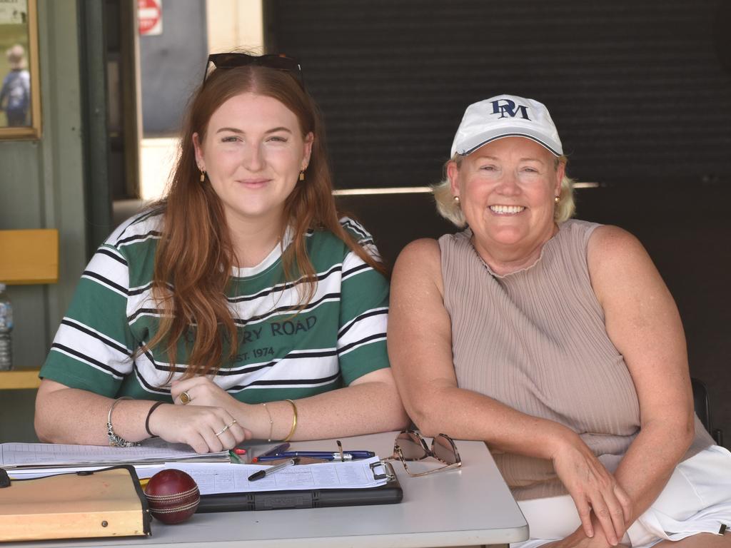 Olivia Newman and Marissa Ryan at Rockhampton Cricket's Country Carnival on January 27, 2025.