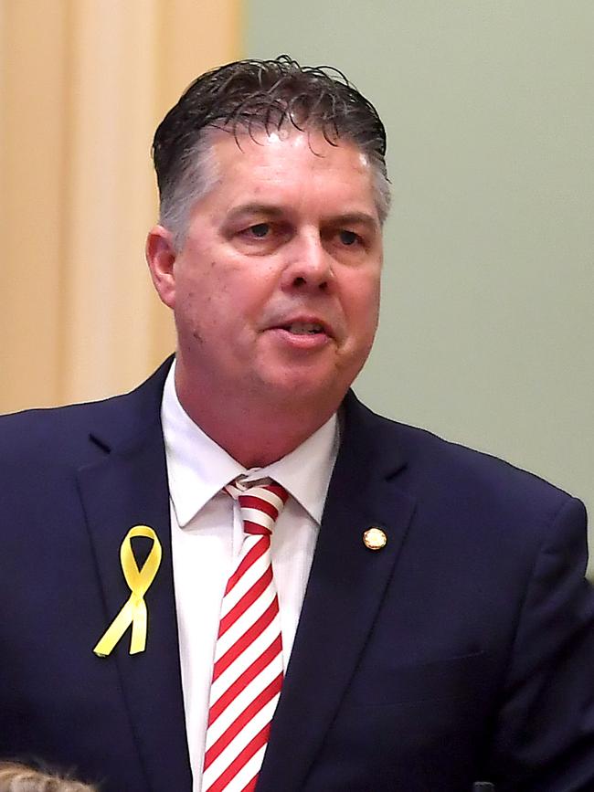 Aaron Harper in the Queensland parliament. Picture: NCA NewsWire / John Gass