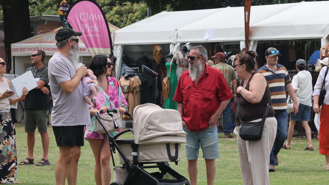 2024 Groundwater Country Music Festival has kicked off in Broadbeach. Crowds in the park . Picture Glenn Hampson