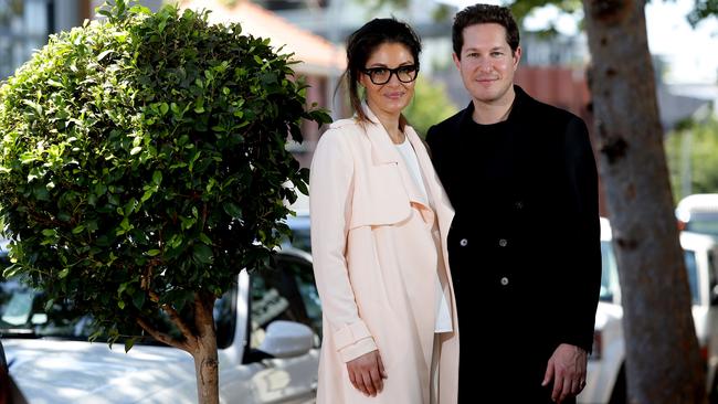 Camilla Freeman Topper and Marc Freeman pictured outside their new Mosman boutique on Military Rd. Picture: Annika Enderborg