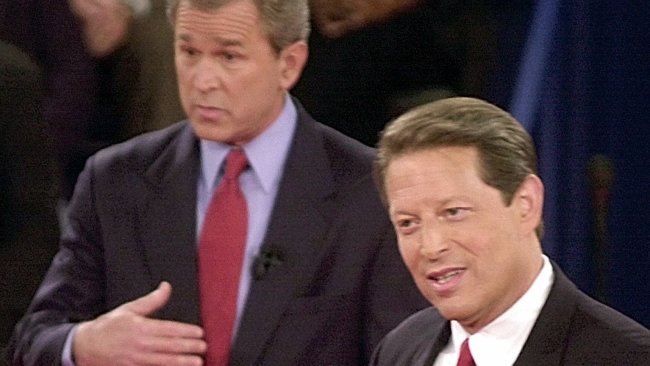 George Bush and Al Gore during the 2000 campaign.