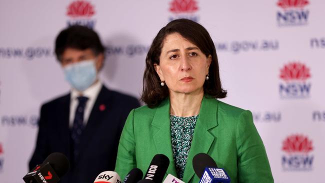 Premier Gladys Berejiklian pictured at a press conference in St Leonards. Picture: NCA NewsWire / Damian Shaw