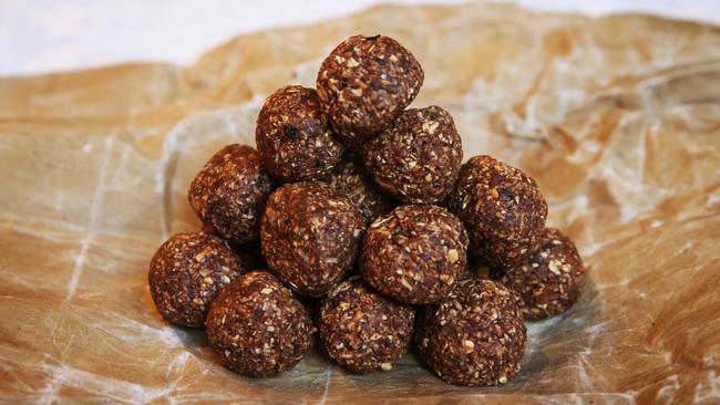 Healthy option: Date and muesli bliss balls are a handy snack if you miss breakfast. Picture: Andy Rogers