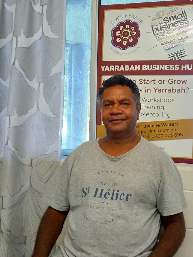 Lavin Keyes of Keyes 2 Yards, a garden maintenance business, established with the help of the Yarrabah Business Hub. Picture: Supplied