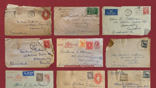 Various mail envelopes addressed to Barbara Blackman nee Patterson. Barbara would later marry Australian artist Charles Blackman.