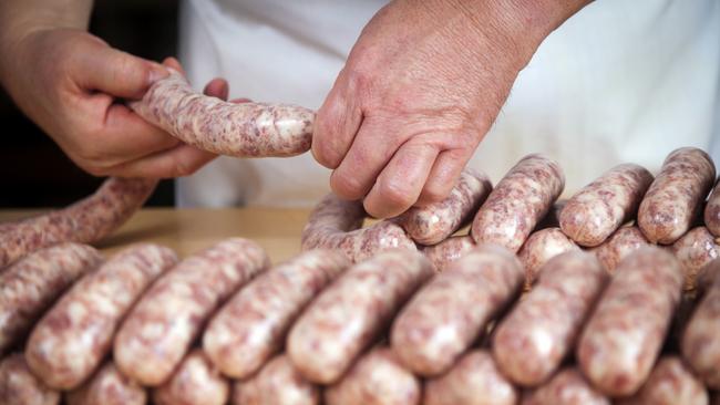 Homemade sausages.