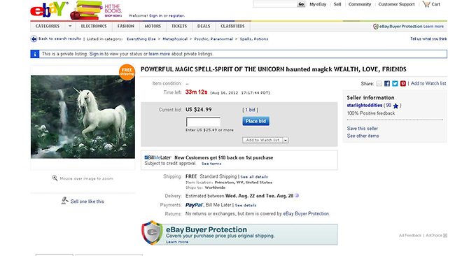 Ebay To Ban Sale Of Spells Hexes Potions And Curses Au