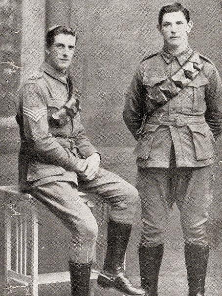 Sergeant William Jeffrey, left, and his younger brother, Private Joseph Jeffrey.