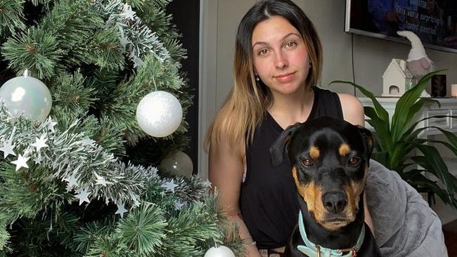 Holly Alexander and her dog Ester. Ester disappeared on the Spirit of Tasmania on the night of January 25 and has not been seen since. Picture: Supplied