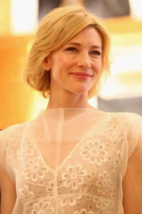 Cate Blanchett looks on at the opening of the Louis Vuitton Maison at King and George streets on December 2, 2011 in Sydney. Picture: Getty