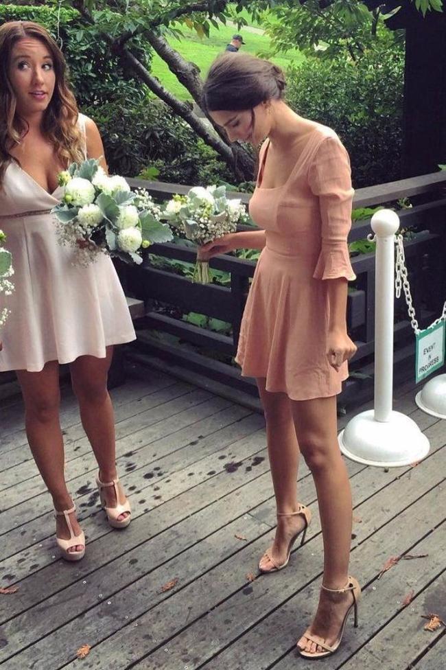 Image credit: Instagram.com/emrataEmily RatajkowskiEmily Ratajkowski played bridesmaid for one of her close friends and even designed her own dress. Ratajkowski wore a dress from her limited-edition capsule collaboration with Christy Dawn.
