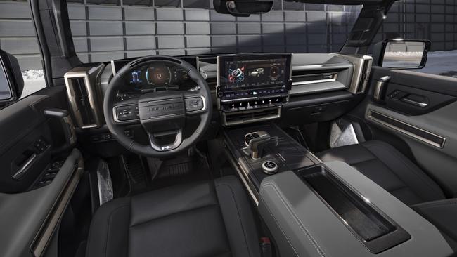 Inside the 2023 GMC Hummer EV SUV.