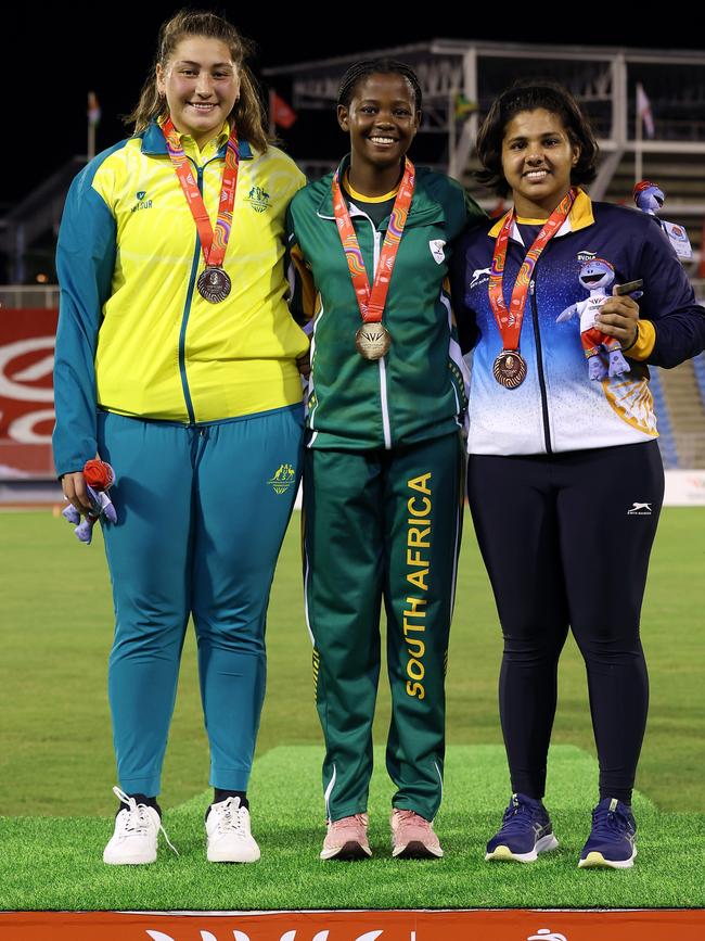 Xylavene Beale won silver in the shot put.